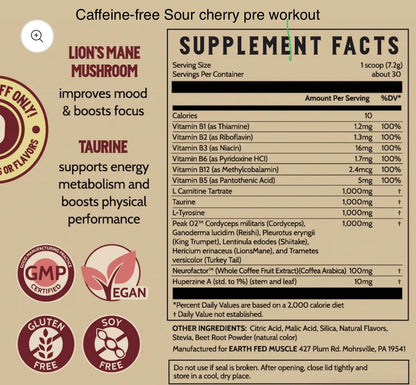 Caffeine-Free Workout Blast (Sour Cherry)